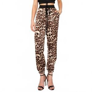 NEW INA FASHION hear me roar joggers in leopard